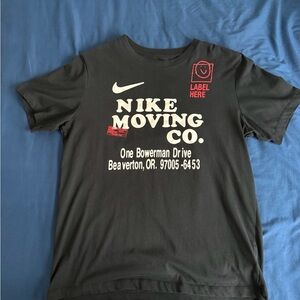 Nike Dri-FIT Black Tee with White Logo